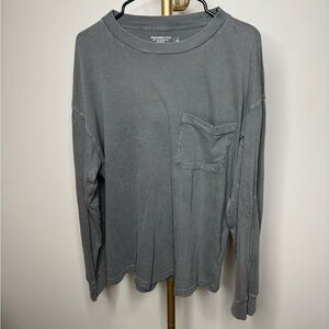 Abercrombie & Fitch Charcoal Long Sleeve Tee